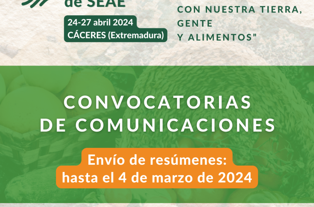 Presenta tu investigación o experiencia en el XV Congreso Internacional de Producción Ecológica de SEAE – II Congreso Extremeño de Agroecología