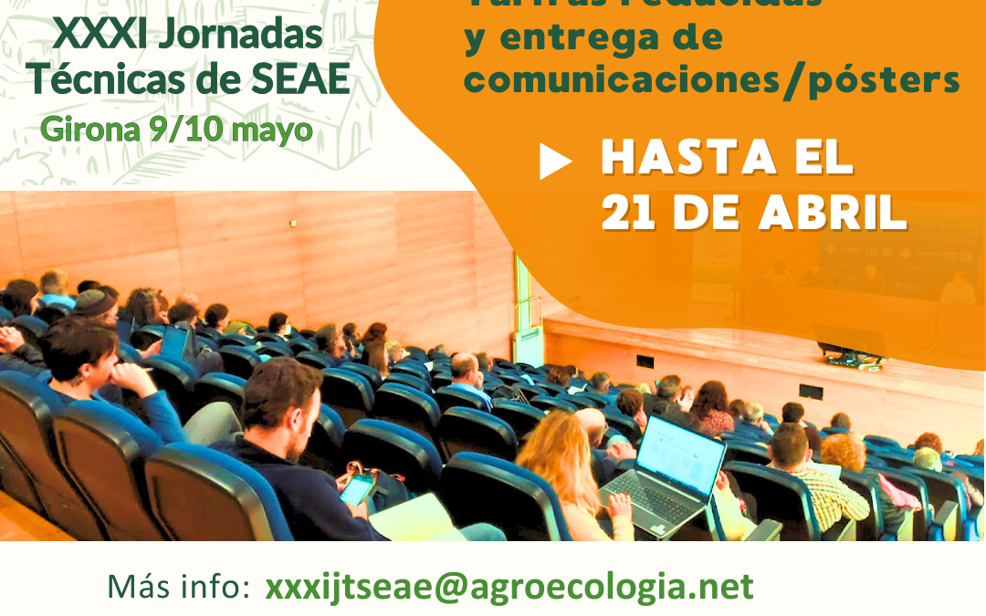 Se amplia el plazo de presentación de posters y TARIFAS REDUCIDAS para las XXXI Jornadas Técnicas de SEAE