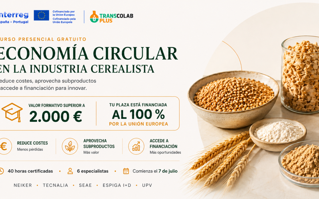Economía circular en la industria cerealista: formación gratuita, presencial en Zamora y online
