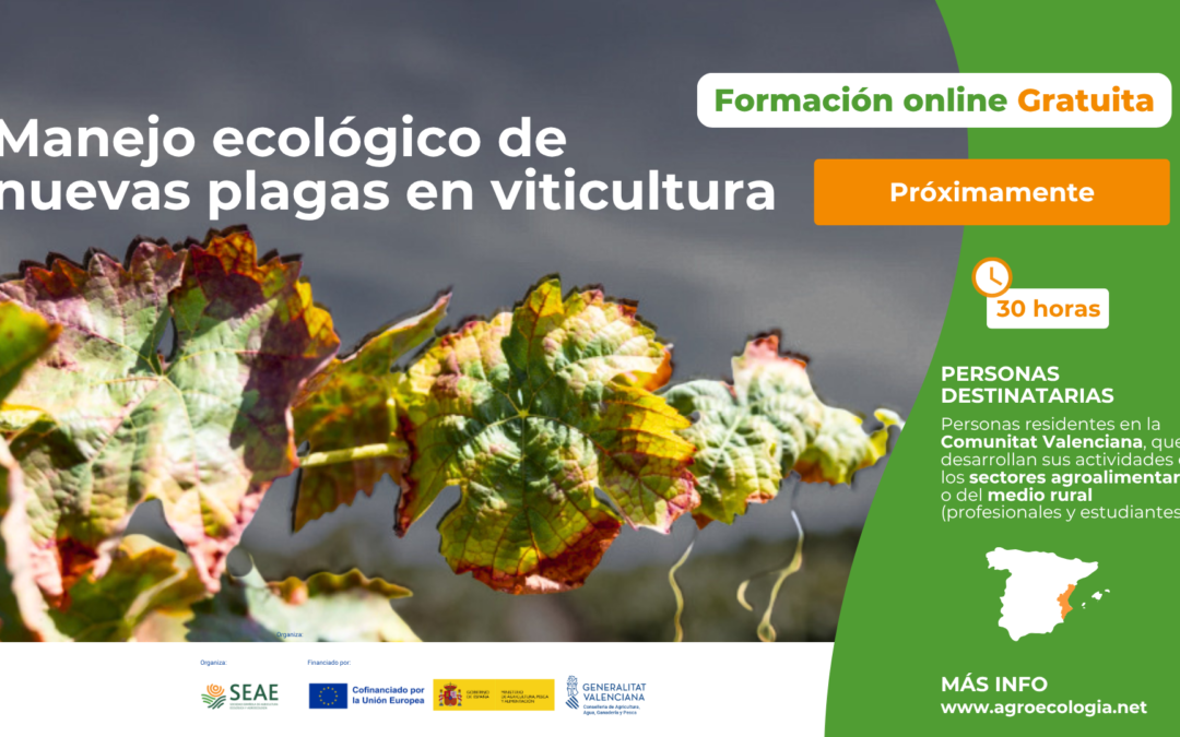 Curso online «Manejo Ecológico de Nuevas Plagas en Viticultura»