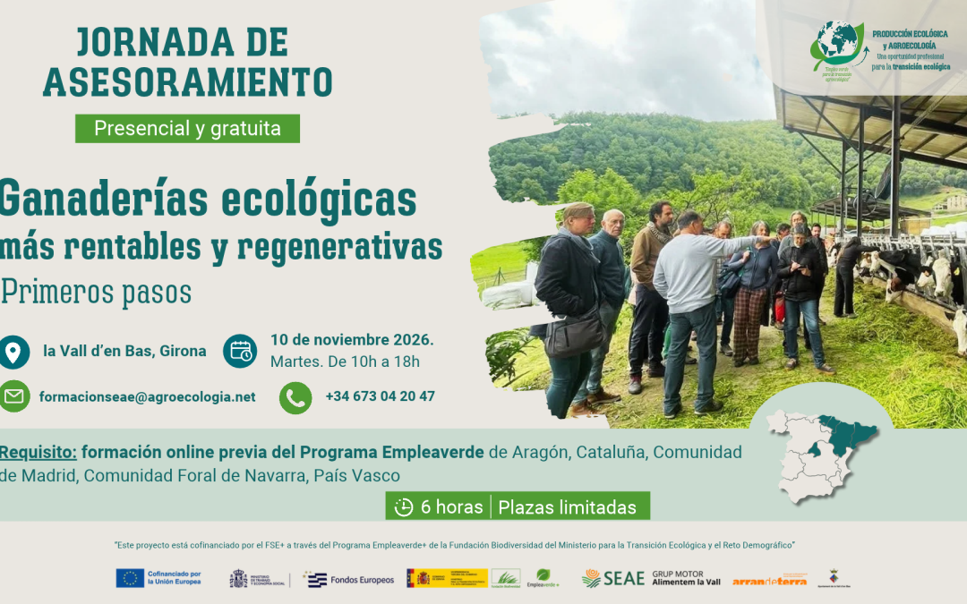 Jornada presencial «Ganaderías ecológicas más rentables y regenerativas. Primeros pasos»